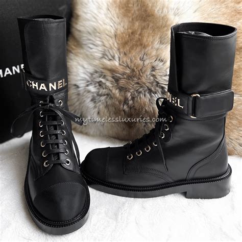 chanel boots 2019 ugg style|Chanel combat boots.